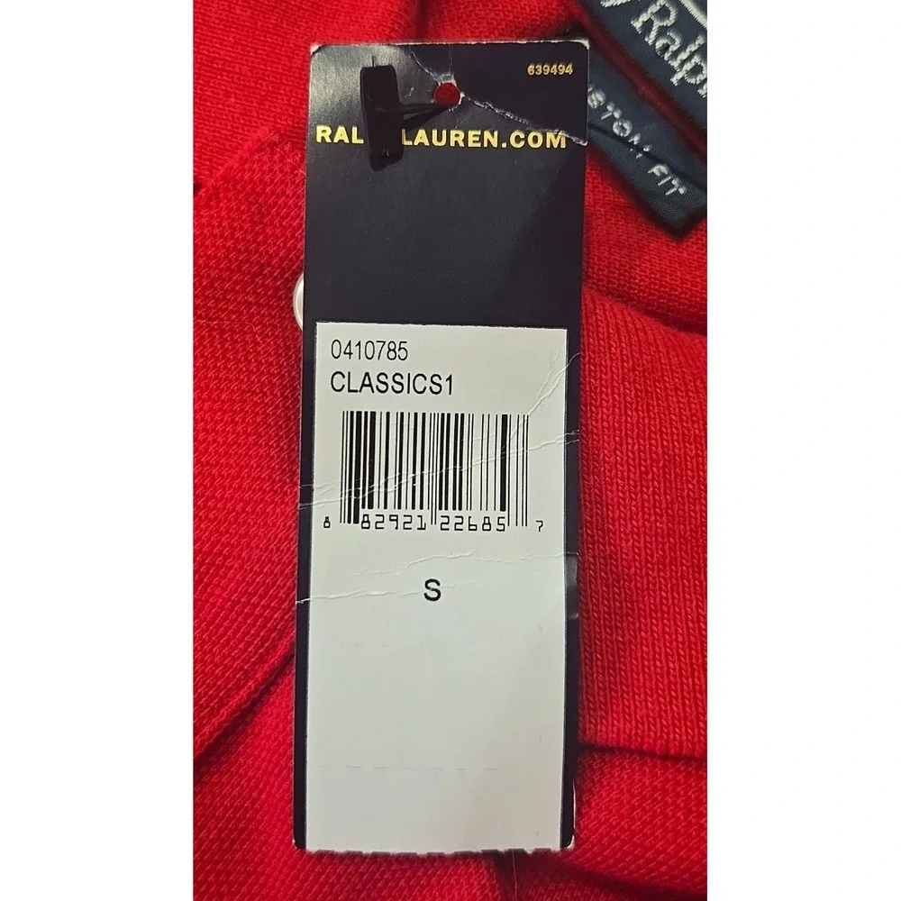 NWT Polo Ralph Lauren Big Pony Polo Shirt Mens S Red Short Sleeve Cotton